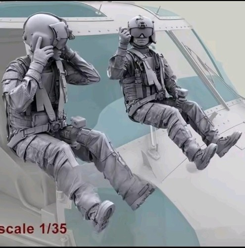 Resin helicopter piloten - resin,